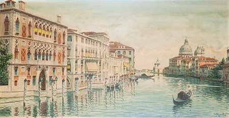 MINOTTO AGNES "Venezia" 32x58 acquerello su carta Opera firmata in basso a...