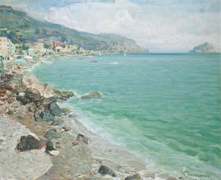 CAMPAGNARI OTTORINO Mestre (VE) 1910 - 1982 Torino "Spiaggia di Spotorno"...