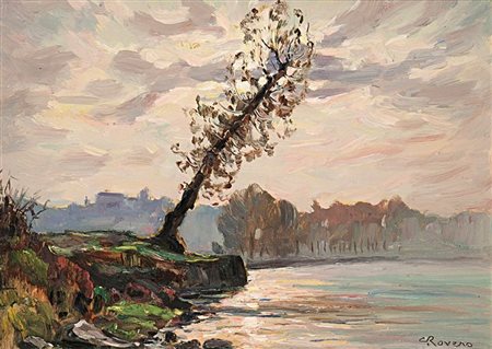 ROVERO GIOVANNI Mongardino (AT) 1885 - 1971 Noli (SV) "Luci dorate sul...