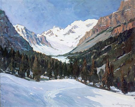 OLAGNERO UMBERTO Torino 1911 - 1993 "Pian Del Colle -Bardonecchia- Il Tabor"...