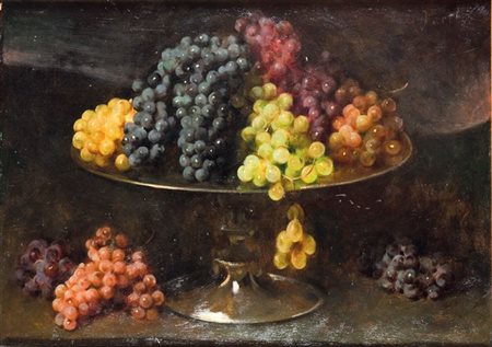 FARELLO EUGENIO Torino 1894 - 1955 "Natura morta con uva" 50x70 olio su...