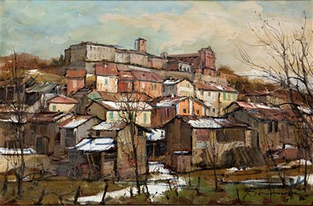 BONANOMI ARTURO Calolziocorte (LC) 1920 "Andezeno" 39x59 olio su masonite...