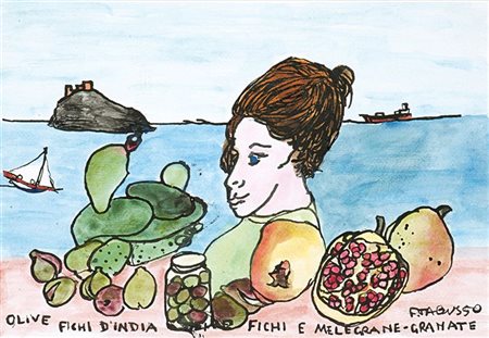 TABUSSO FRANCESCO Sesto San Giovanni (MI) 1930 - 2012 Torino "Olive, fichi...