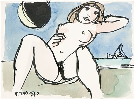 TABUSSO FRANCESCO Sesto San Giovanni (MI) 1930 - 2012 Torino "Nuda" 28x37...