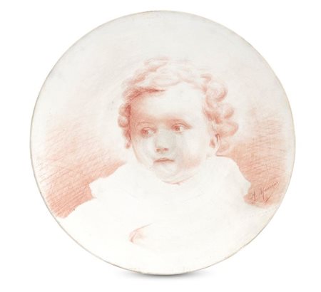 MANCINI ANTONIO Albano Laziale (RM) 1852 - 1930 Roma Sanguigna su terracotta...