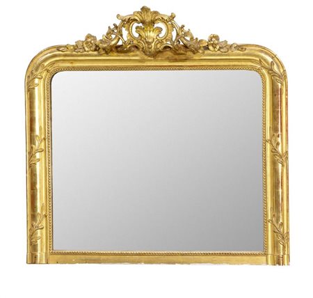 SPECCHIERA Specchiera, epoca XIX secolo, in legno dorato cm 92x97