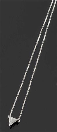 PUNTO LUCE Punto luce in oro bianco con al centro diamante di taglio...