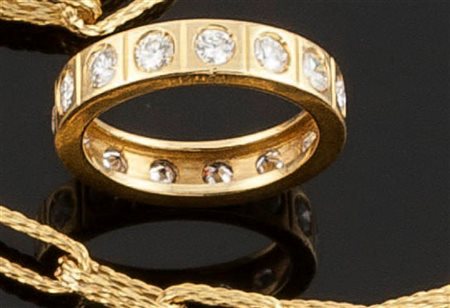 MUSY Eternel in oro giallo, firmata "Musy", composta da quindici diamanti...