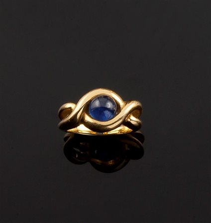 SCARDINA Anello in oro giallo, firmato "Scardina", sommità ad intreccio, al...