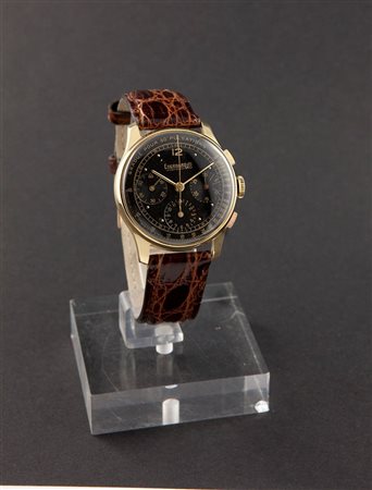 EBERHARD Cronografo medicale, a tre contatori, anni '50 Diam 36 Cassa in oro...