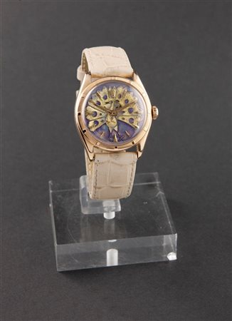 ROLEX Solo tempo, ref.6085, detto "Ovoncino" Diam 34 Cassa in oro rosa, in...
