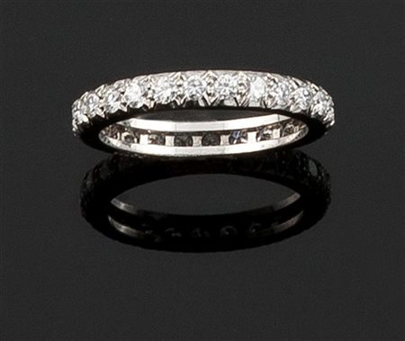 ANELLO Eternel in oro bianco con diamanti taglio brillante per complessivi ct...
