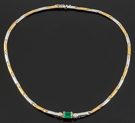 SALVINI Girocollo firmato "Salvini", composto da segmenti in oro giallo e...