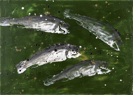 Massimo Barzagli FISH WATCHING acrilico su tela, cm 50x70 sul retro: firmato,...