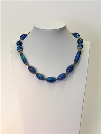 COLLANA IN PIETRE DURE lung. cm 60 produzione italiana