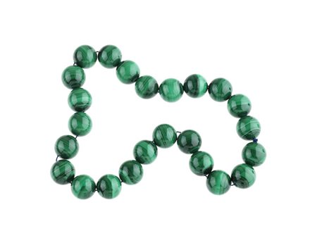 FILO DI MALACHITE formato da ventiquattro sfere diametro mm 16, g 203...