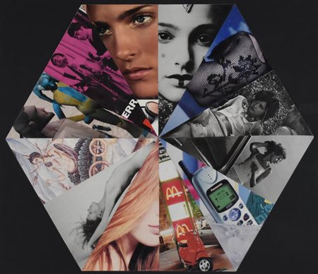 Malipiero TEMPI MODERNI DAI GIORNALI DEL LUGLIO 1999 collage su cartone, cm...