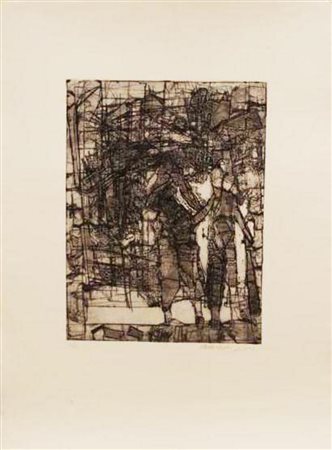 Shlomo Harush COMPOSIZIONE. 2001 Acquaforte e acquatinta. mm 600x455. Foglio:...