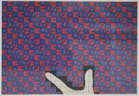 Alighiero Boetti DA UNO A DIECI (2) cartolina, cm 10x15 eseguita nel 1984