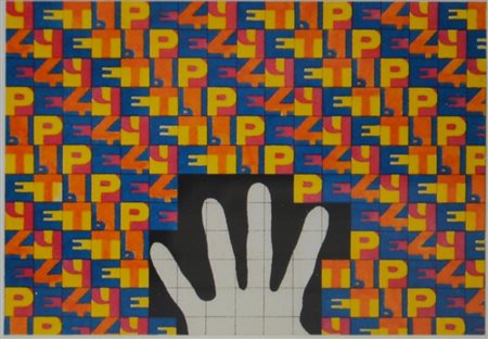 Alighiero Boetti DA UNO A DIECI (4) cartolina, cm 10x15 eseguita nel 1984