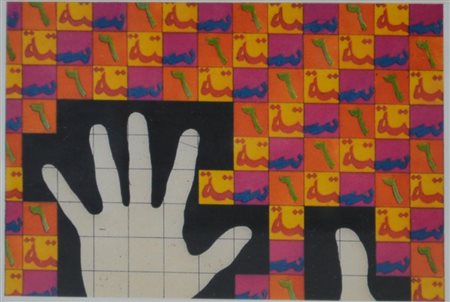 Alighiero Boetti DA UNO A DIECI (6) cartolina, cm 10x15 eseguita nel 1984
