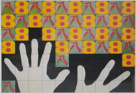 Alighiero Boetti DA UNO A DIECI (8) cartolina, cm 10x15 eseguita nel 1984