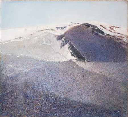 Luigi Doni MONTAGNA olio su tela, cm 110x120 firmato sul retro: firmato e...