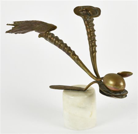 Novello Finotti PICCOLO RADAR bronzo su base in marmo, cm 25x28x19; es. 3/9...