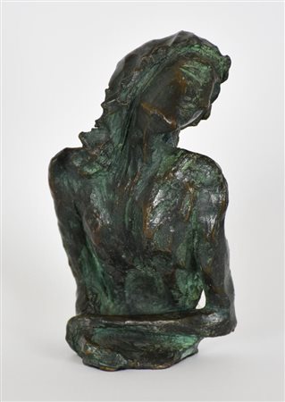 Dolores Previtali Cristo scultura in bronzo, h cm 17,5 esemplare 2 su 3 firma...