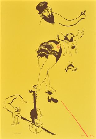 Marc Chagall L'ACROBATA, 1918 litografia su carta, cm 48x34 esemplare CXVII...