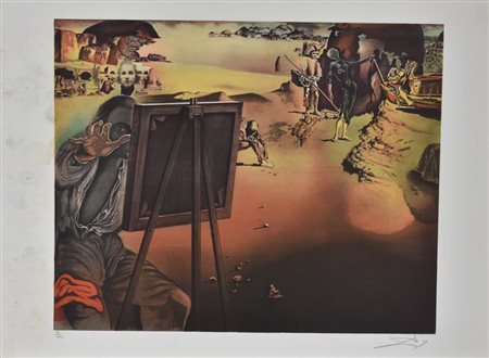 Salvador Dalì SENZA TITOLO litografia su carta, cm 55x75 esemplare 14 su 300...