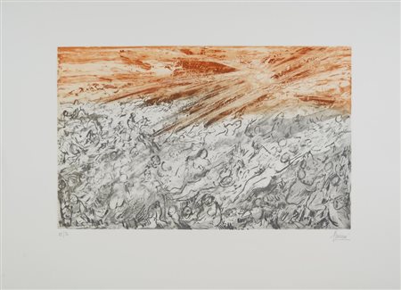 Gino Viviani LOTTO DI 2 INCISIONI I) Composizione. Acquaforte e acquatinta....