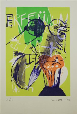 Ignoto COMPOSIZIONE. 1990 acquaforte e acquatinta, cm 32x21 (lastra cm...