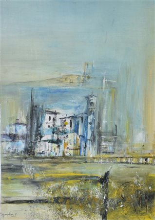 Ciro Spinapolice TERRA ACQUA FUOCO olio e acrilico su tavola, cm 100x68 sul...