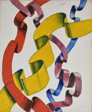 Albino Galvano NASTRO N. 6 olio su tela, cm 60x50 sul fronte: firma sul...