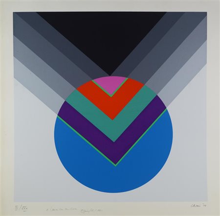 Eugenio Carmi SENZA TITOLO serigrafia, cm 69x69; es. IX/XX firmato, datato,...