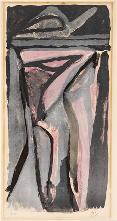 Bram Van Velde COMPOSITION litografia, cm 71x35; es. p.a. firmato e numerato