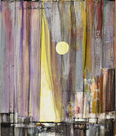 Gianni Sesia della Merla VELE olio su tavola, cm 60x50 sul fronte: firma e...