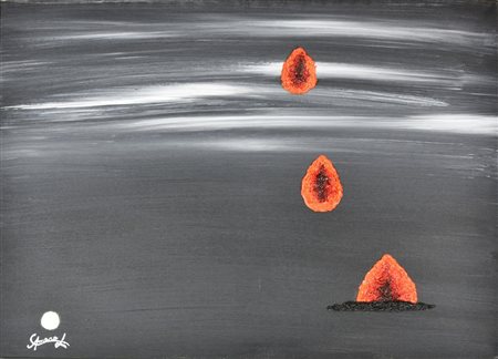 Leonardo Amaro ASCENSIONE SPIRITUALE olio e applicazioni ad olio a rilievo su...