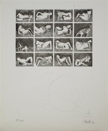 Gianluca Matti LOTTO DI 3 INCISIONI I) Senza titolo. 1981. Acquaforte. mm...