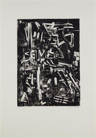 Emilio Vedova DIARIO N.3 acquaforte, foglio cm 50x35, battuta cm 31x22,5; es....