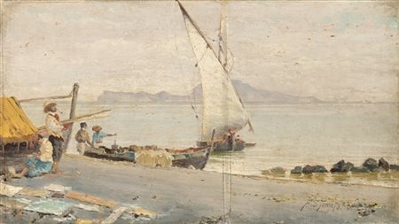 Francesco Saverio Torcia "Pescatori" '78
olio su tavola (cm 18,5x32)
Firmato e d