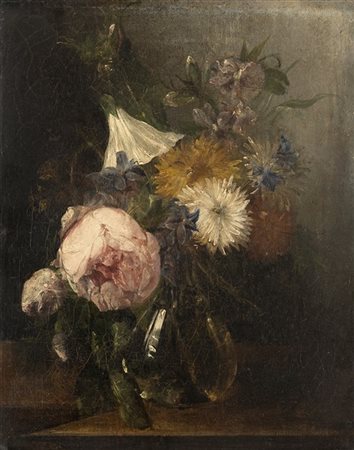 Luigi Scrosati (Attribuito)

"Fiori" 
olio su tela (cm 27x21)
In cornice (difett