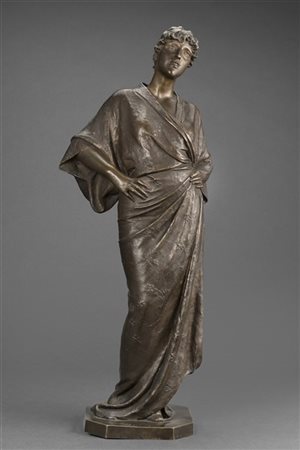 Giovanni Battista Amendola "La modella con il kimono" 
scultura in bronzo (h cm