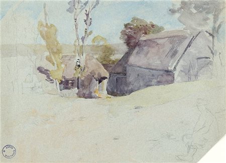 Luigi Chialiva Studio per "Paesaggio" 
tecnica mista su carta (cm 26,5x36)
Timbr