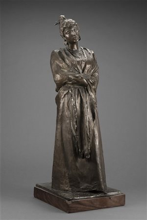Antonio Carminati "Figura femminile" 1892
scultura in bronzo (h cm 60) poggiante