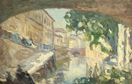 Achille Cattaneo "Vecchia Milano" 916
olio su tavola (cm 20x33)
Firmato e datato