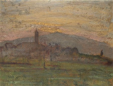 Giuseppe Cerrina "Santo Stefano di Pallanza" 
olio su cartone pressato (cm 23x31