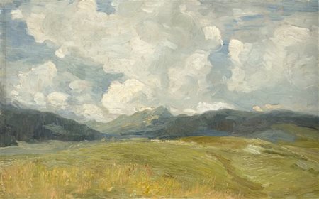 Emma Ciardi (Attribuito)

"Monti Euganei" 
olio su cartone (cm 44,7x28)
Al retro