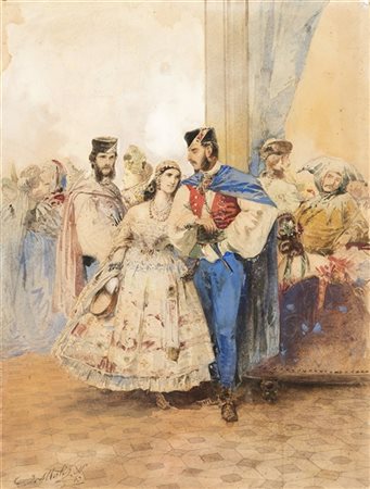 Sebastiano De Albertis "Ballo alla turca" '63
acquerello su carta (cm 45x33,5)
F